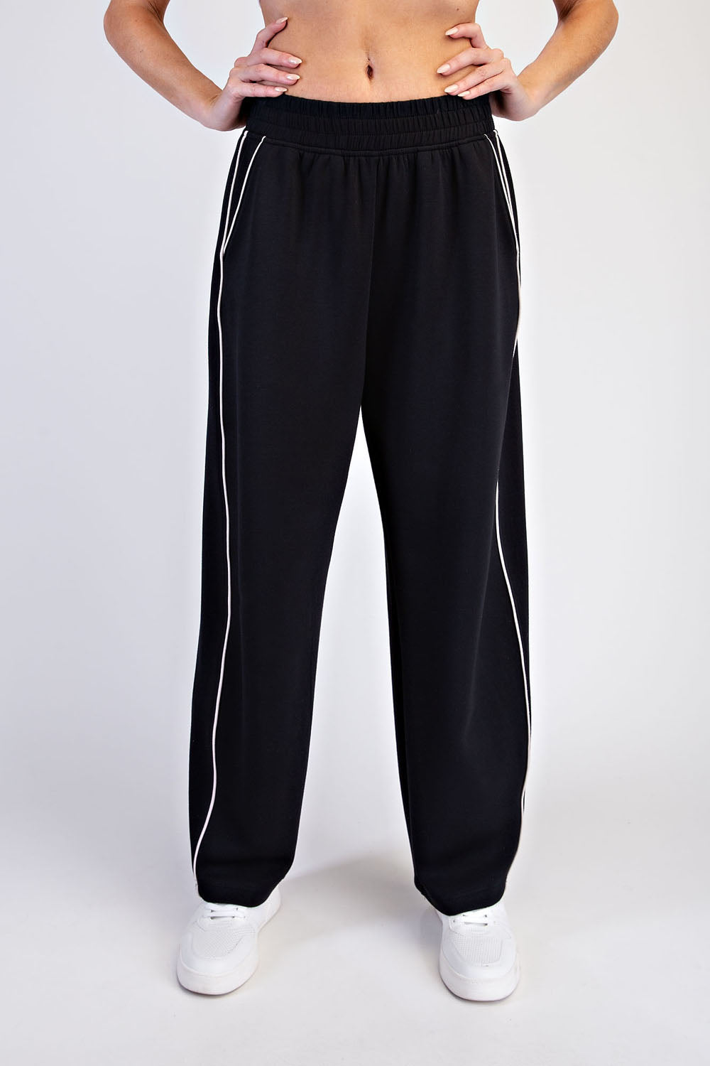 Luxe Line Scuba Baggy Pants | Rae Mode Modal Scuba Piping Pants