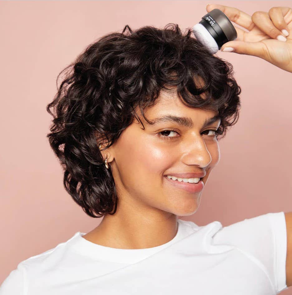 Volumizing Rice Protein Dry Shampoo – Dark Tinted Powder | No White Cast by Kitsch