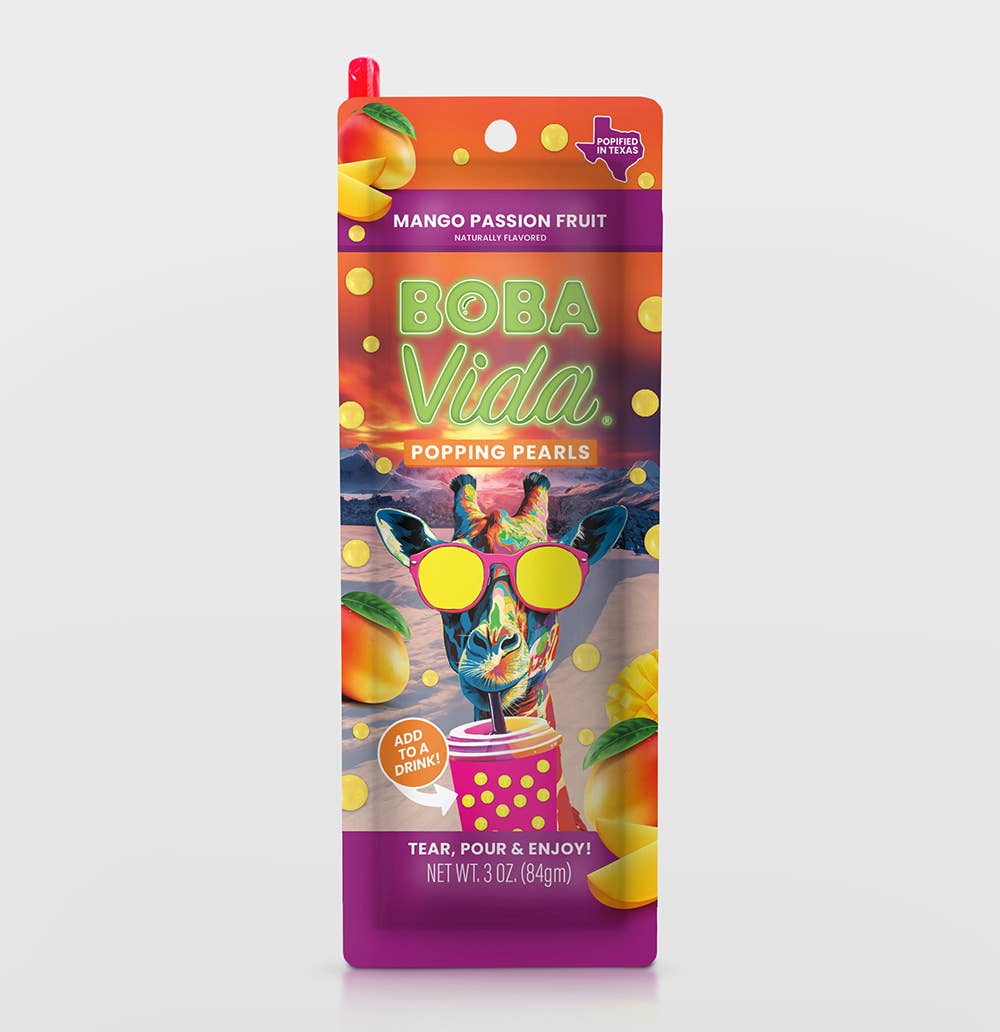 BobaVida Popping Boba -Mango Passion Fruit