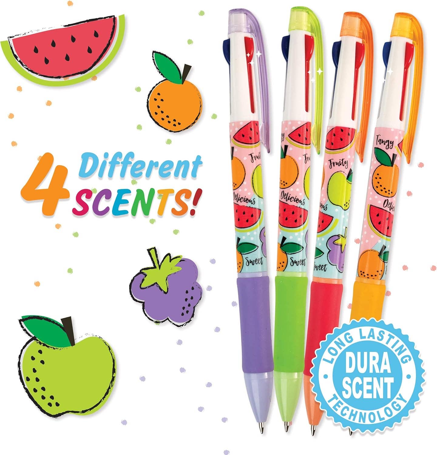 Tri-color Smens - Scented Pens - 4 Count