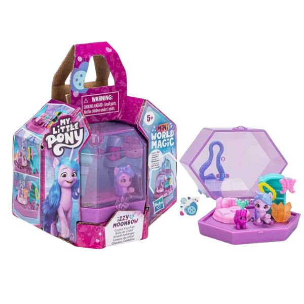 🌈 My Little Pony Mini World Magic – Izzy Moonbow Crystal Keychain Playset