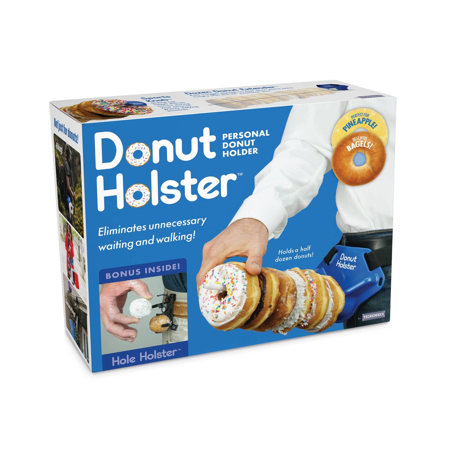 Prank Gift Box Donut Holster fake snack holster box
Empty donut holster prank gift box front view
Donut Holster wrinkle-polished packaging box for gag gift