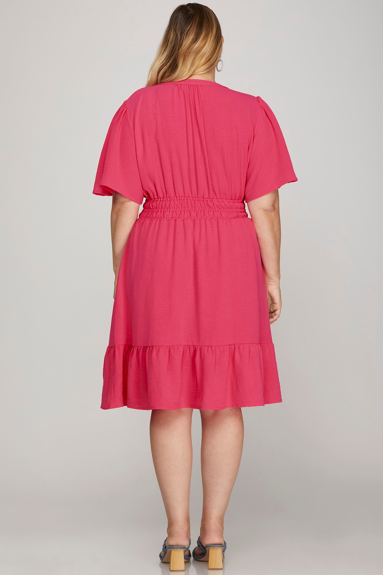 “Plus-size bell-sleeve woven mini dress by She & Sky”
“Flirty agitational mini dress with bell sleeves”
“Lightweight plus mini dress with playful sleeve detail – B7 Boutique”