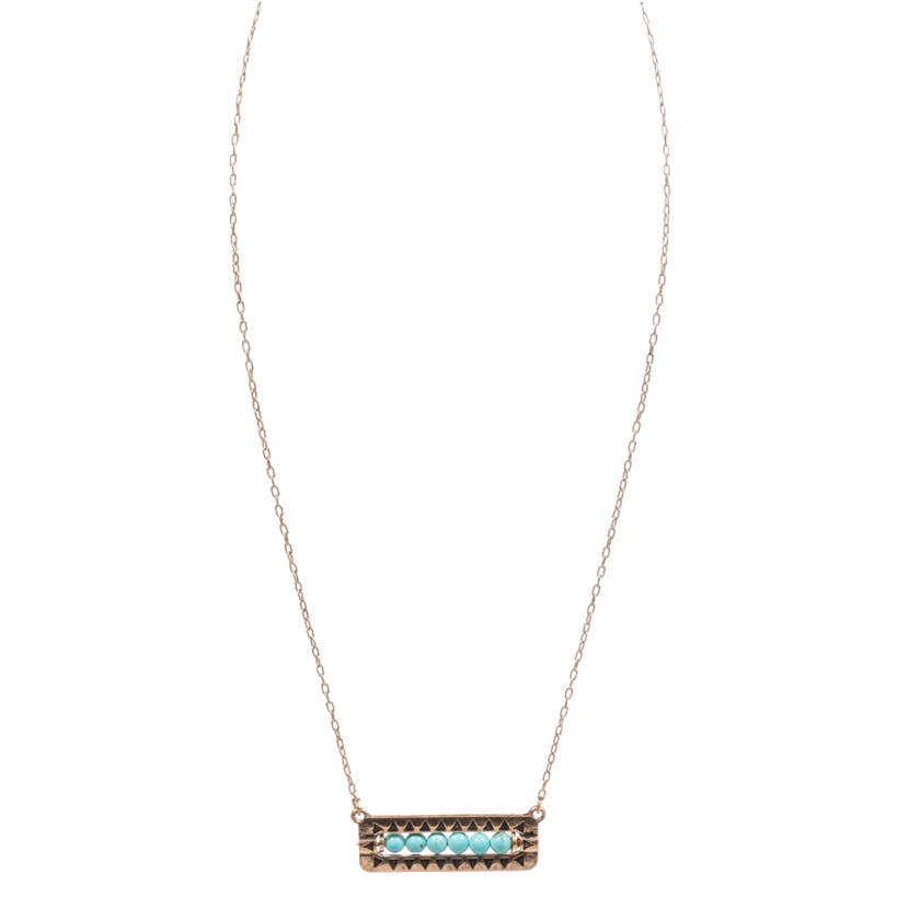 “Stone beaded bar drop pendant necklace”
“Minimalist natural stone bar necklace on delicate chain”
“Layer-ready beaded bar drop pendant at B7 Boutique”
