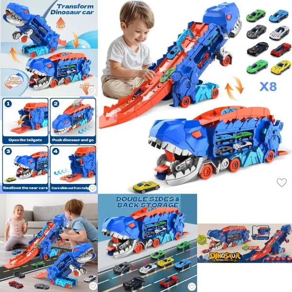 The T-Rex Deformation Dino Track Slide Set