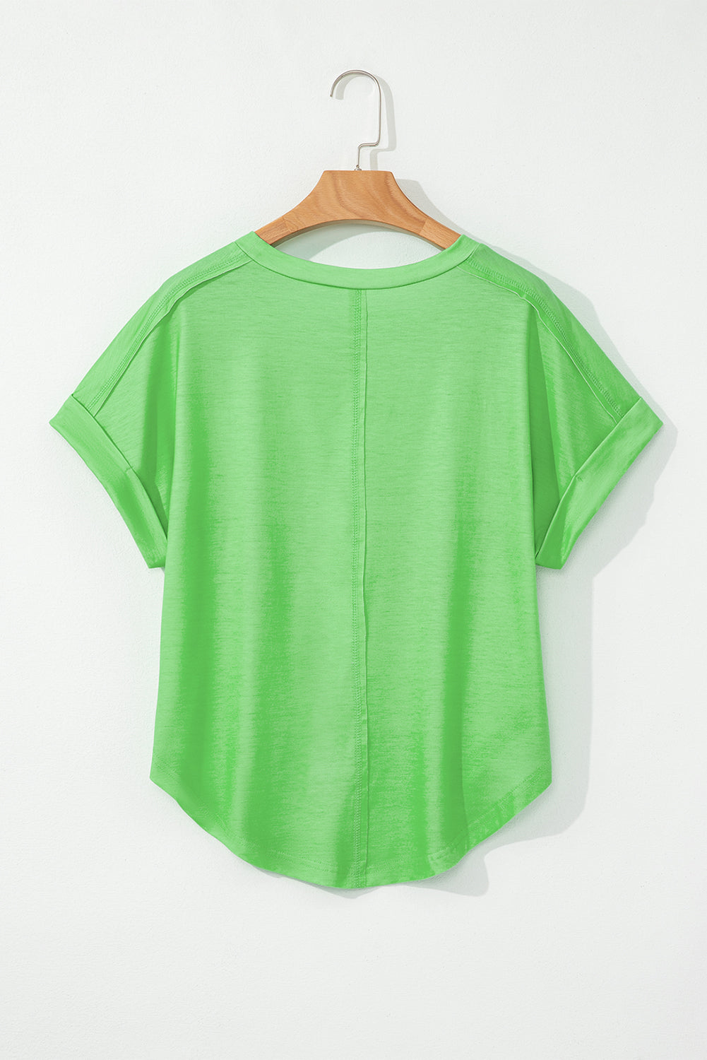 Blue Colorblock Rounded Hem Loose T-Shirt | Boutique Casual Oversized Tee