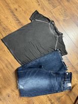 Smoky Raw Hem Tee Shirt
