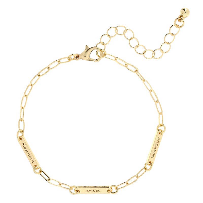 Love & Faith Gold Bracelet | Assorted Inspirational Faith Bracelet