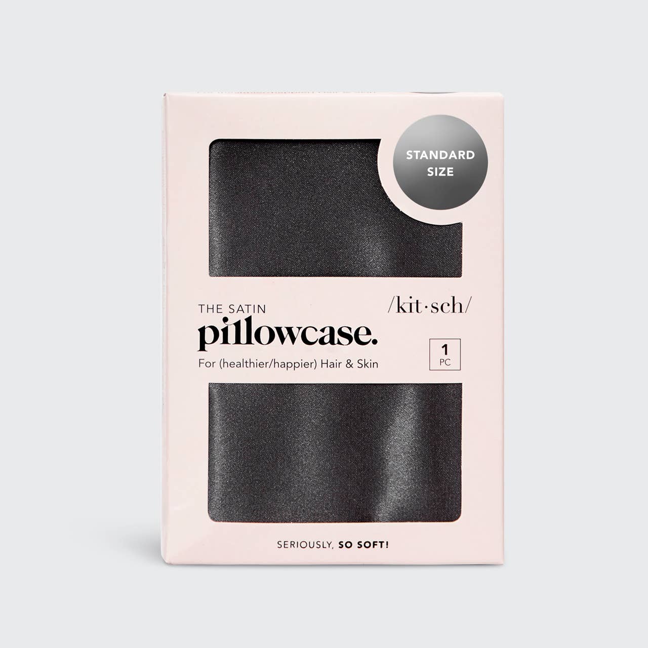 Satin Pillowcase – Charcoal 🖤 Sleek, Smooth & Frizz-Free Sleep by kitsch