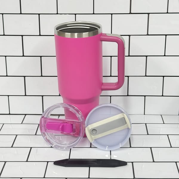 So Cutie 40 oz Cup with Handle & Straw – Big Sips, Bold Style 💧🎀