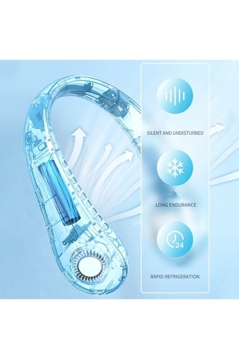 Portable Hands‑Free Bladeless Neck Fan | Lightweight 360° Personal Cooling Fan