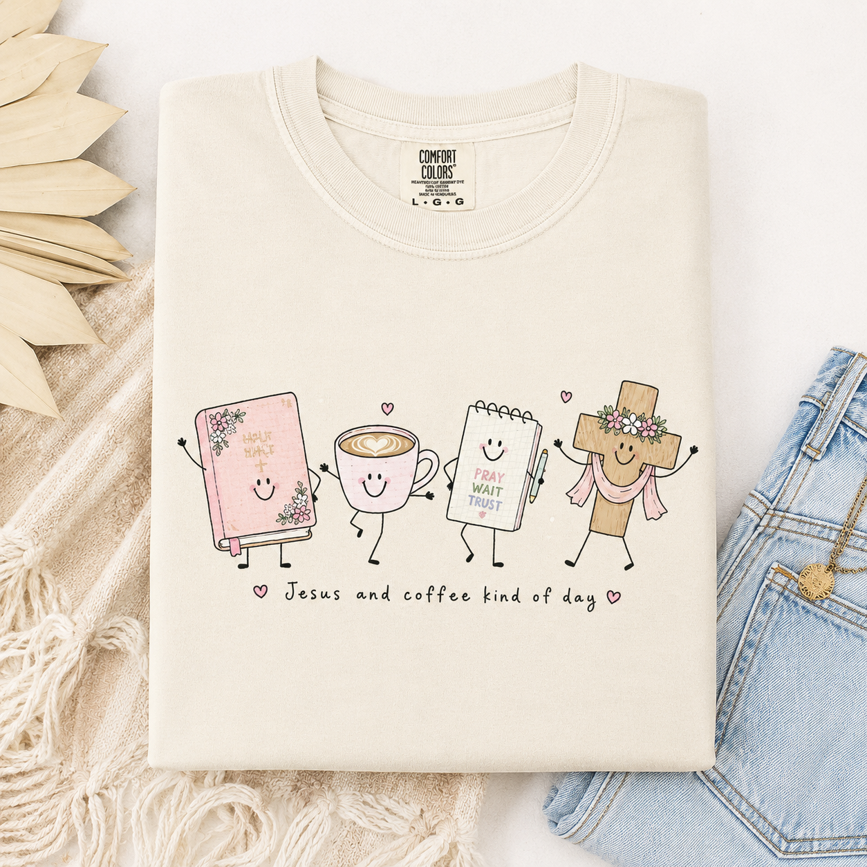 ~PREORDER~ Jesus & Coffee Kind of Day Christian Graphic Tee ~PREORDER~