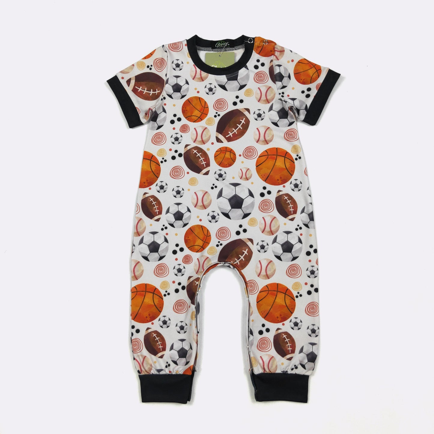 Baller Boy Romper by Clover Cottage 🏈⚽🏀