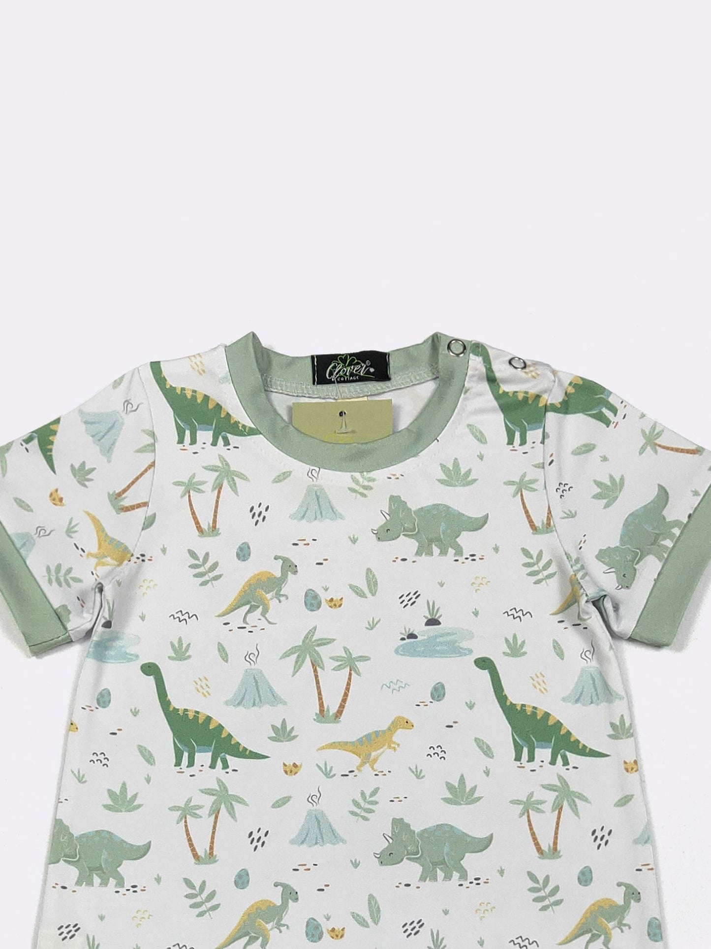 Dino-Mite Boy Romper by Clover Cottage 🦕