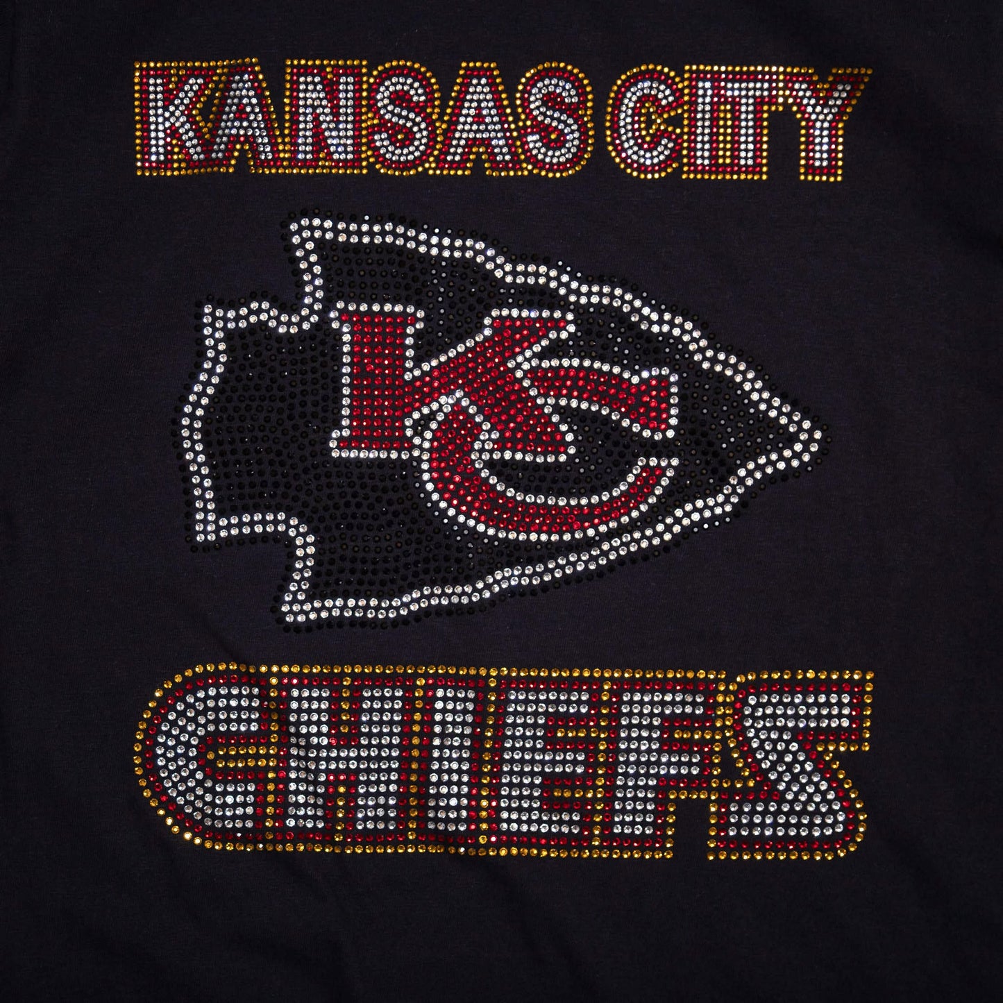Kansas City Chiefs Rhinestone Tee β Sparkly Game Day T-Shirt
