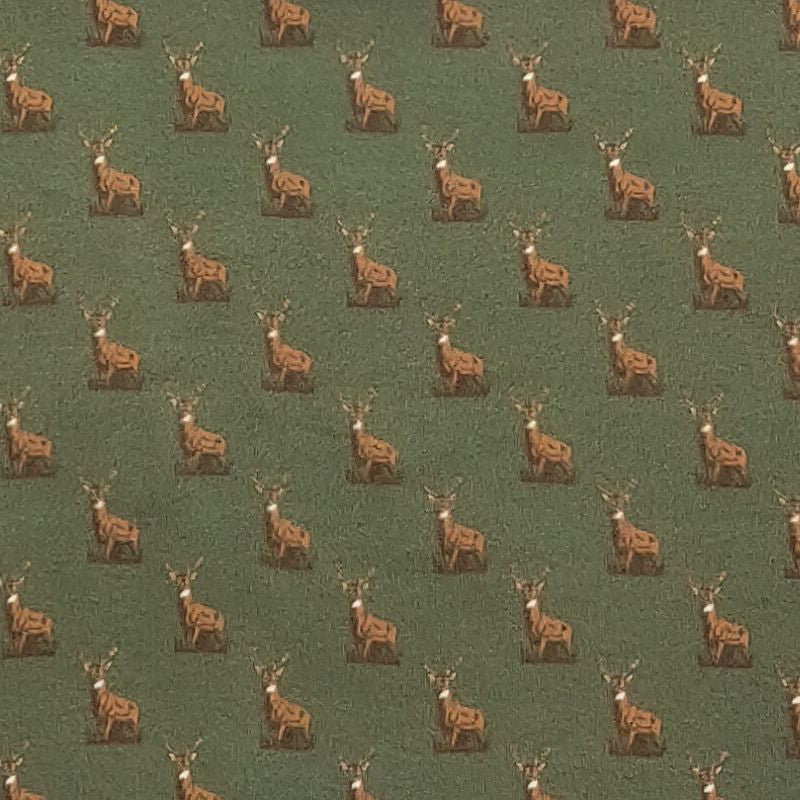 Hunter Green Buck Boy Collar Shirt – Deer Print Button Polo Shirt for Boys