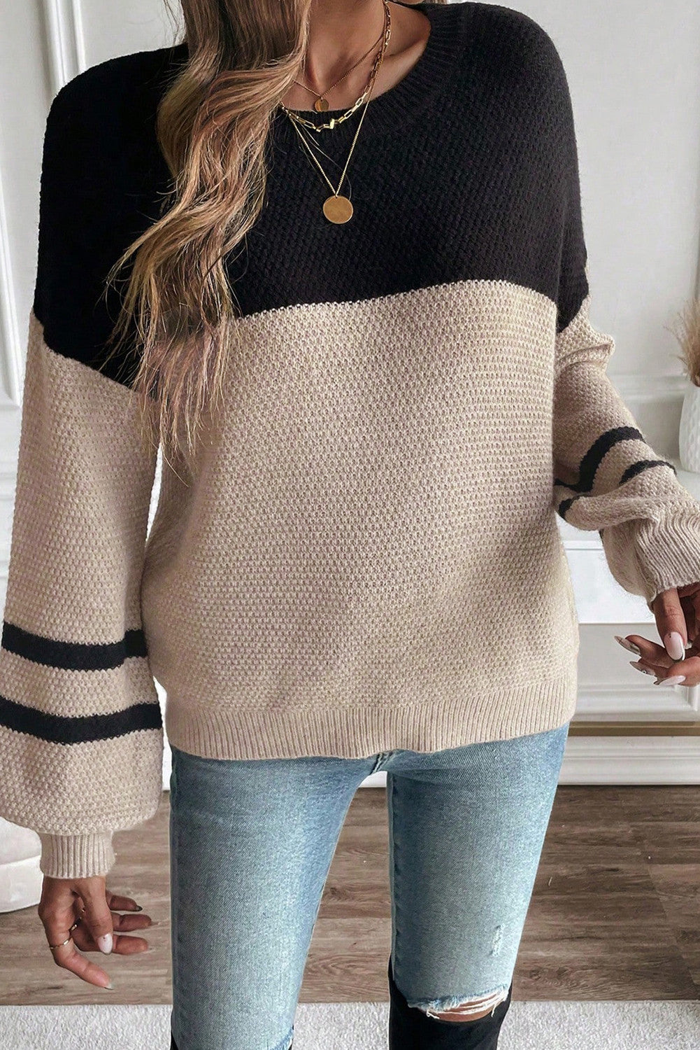 City Chic Color Block Sweater