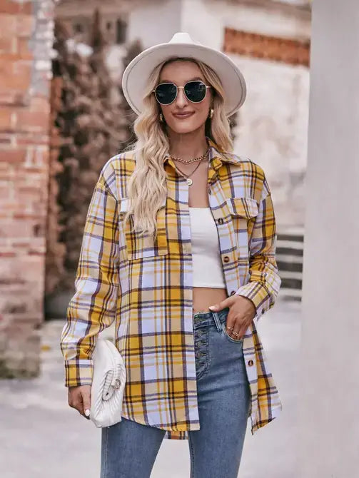 Casual Fashion Oversized Loose Plaid Shirt