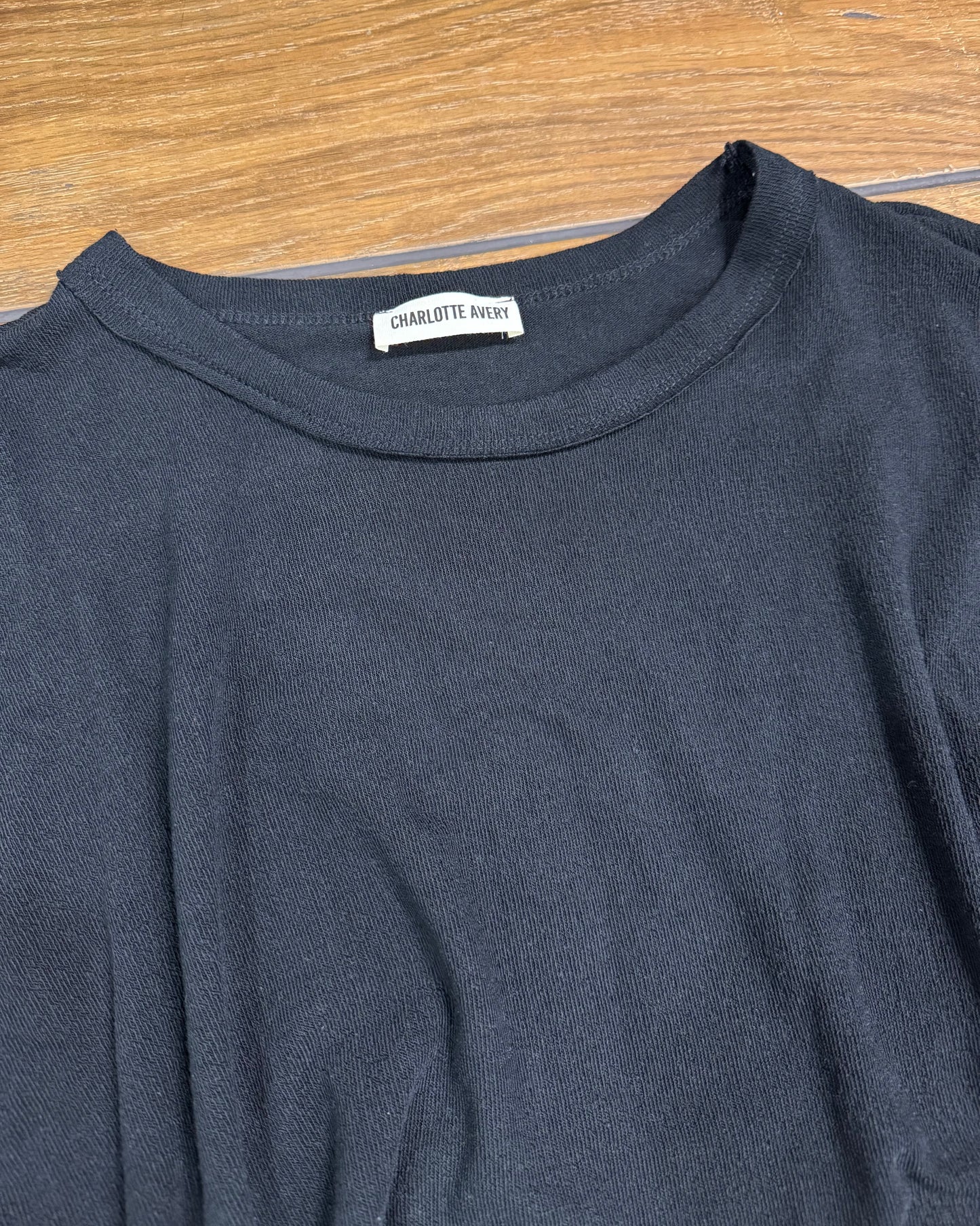 Crepe Hack Cuffed Tee by Charlotte Avery – Soft & Stretchy Everyday Basic