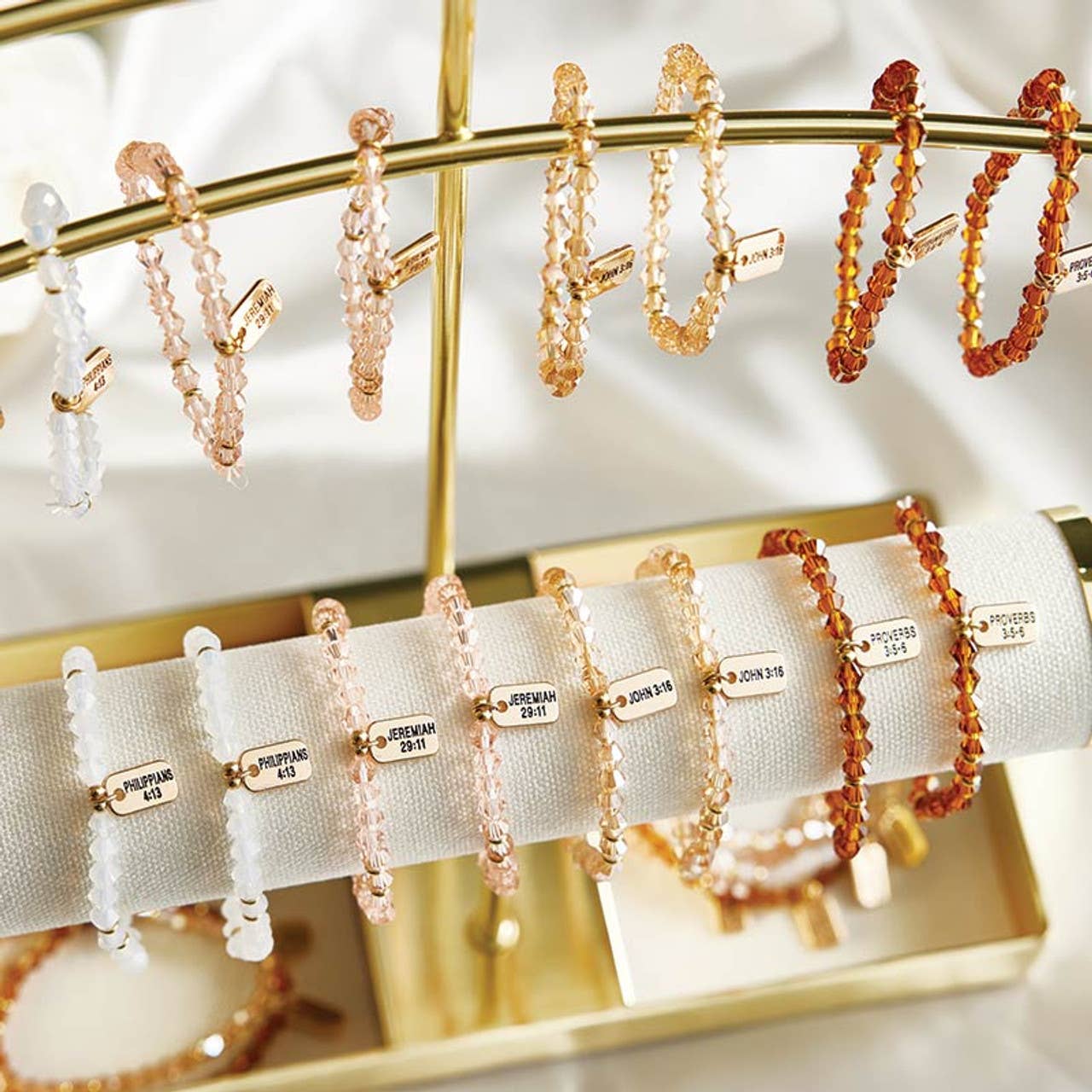 Purposeful Promises Glass Bead Bracelet | Assorted Scripture Bracelet