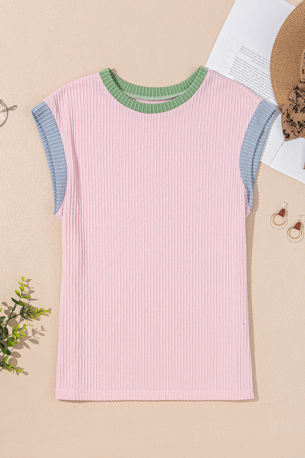 Sweet Sorbet Knit Tee – Soft Pastel, Subtle Texture & Cute Vibes 💖