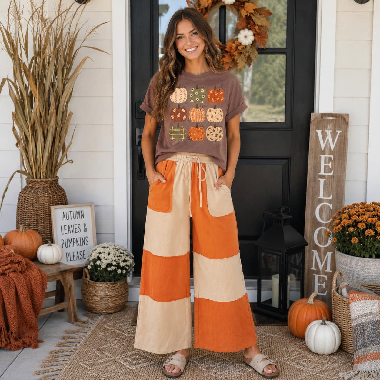 ~PREORDER ~ Patterned Pumpkins Fall Graphic Tee ~PREORDER ~