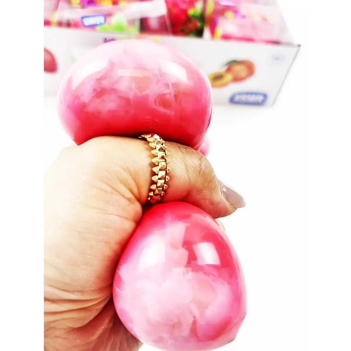Berry Squeeze Crunchy Strawberry Squishy Toy