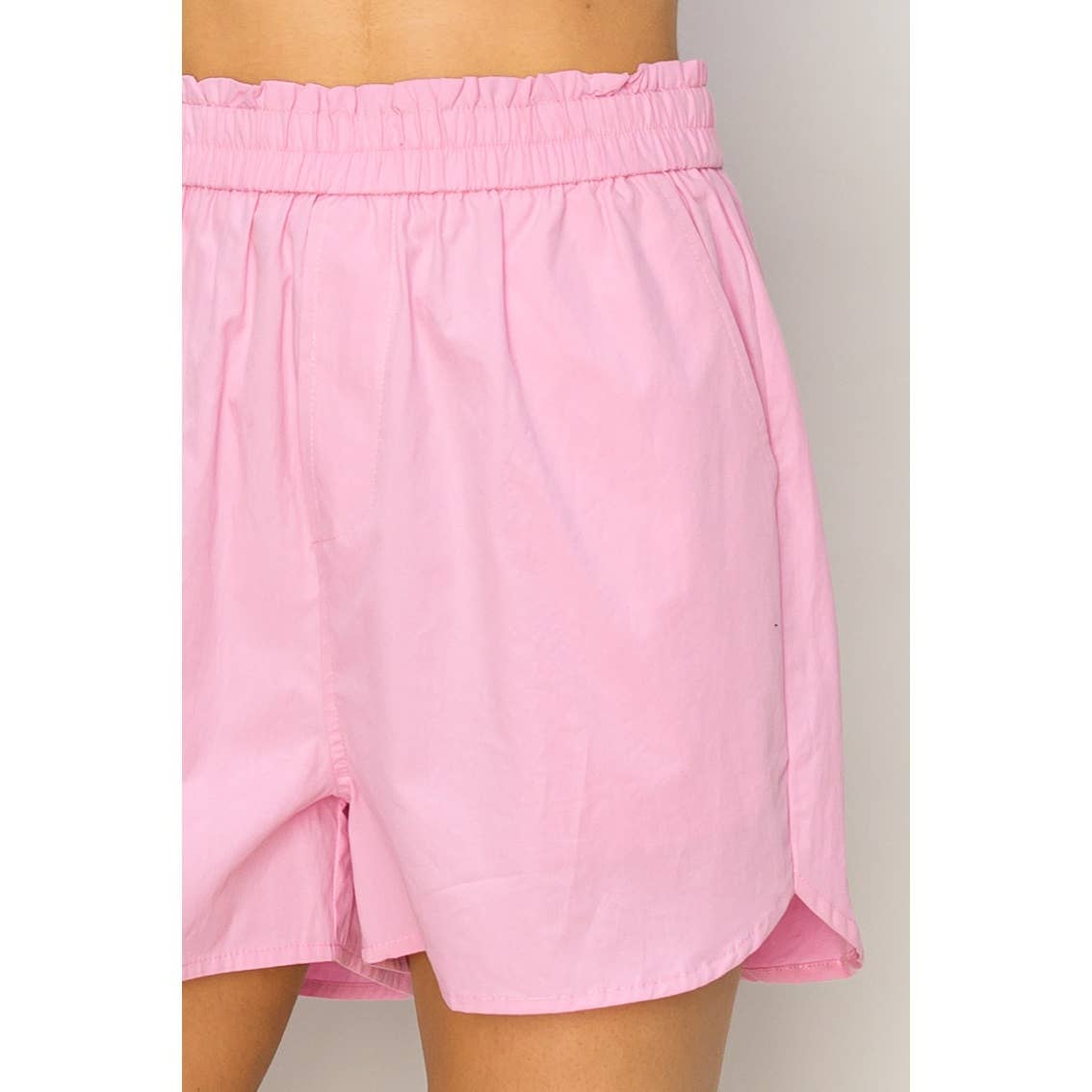 Easy Days Poplin High Waist Shorts by Double Zero