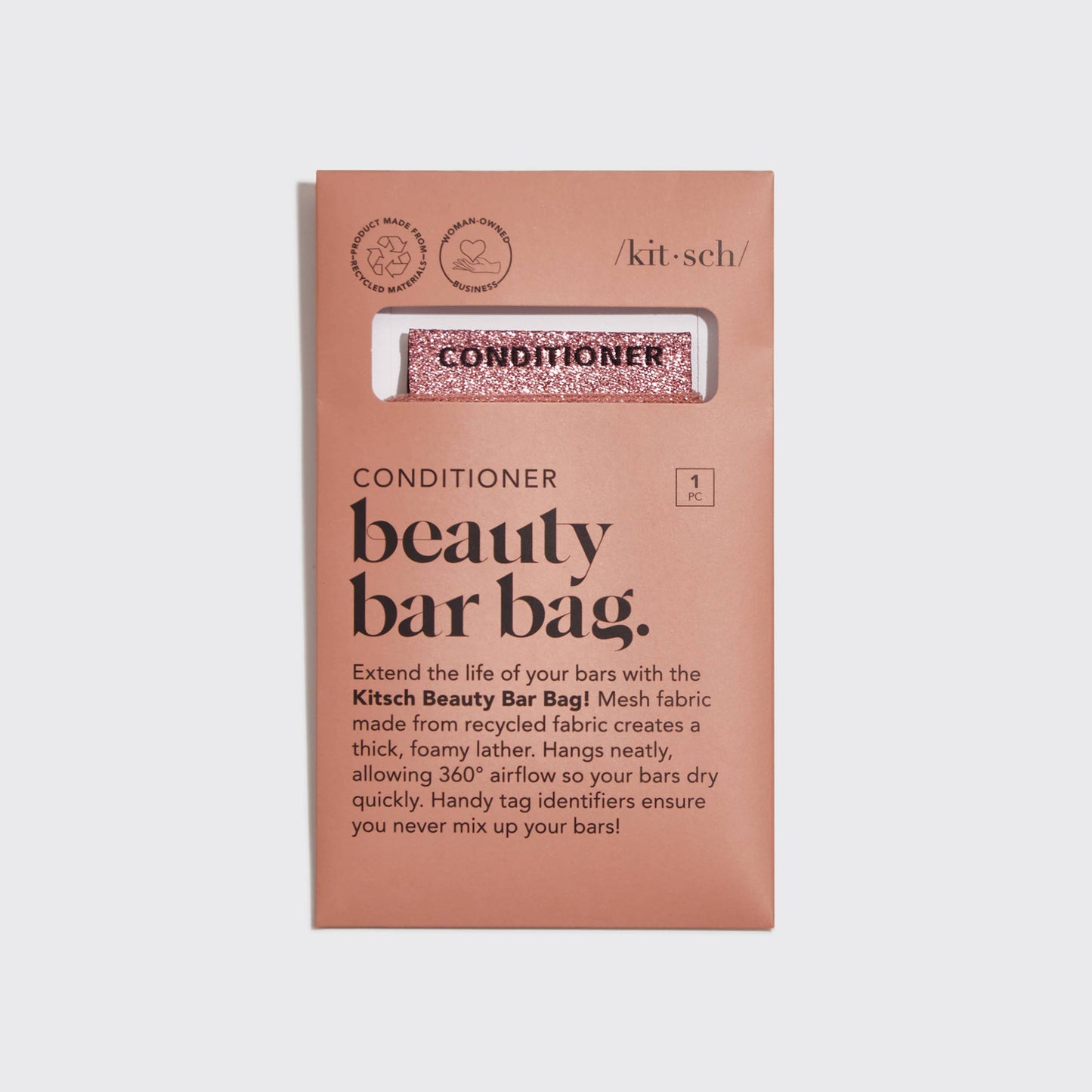 RPET Beauty Bar Conditioner Bag – Terracotta Eco Chic Accessory by Kitsch