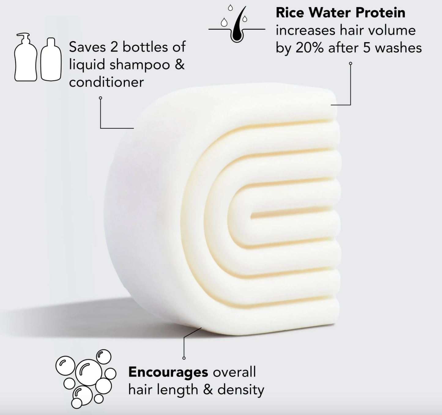 Rice Water Protein Conditioner Bar – Strengthen, Smooth & Boost Hair Growth by Kitsch