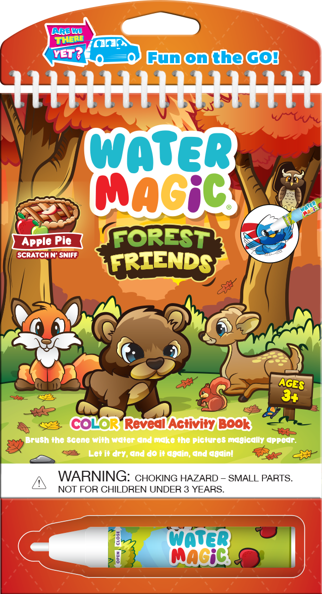 “Water Magic Forest Friends activity kit with apple scented brush”
“Reusable water-reveal forest art scene boards for kids”
“Mess-free water painting kit with forest animals theme”