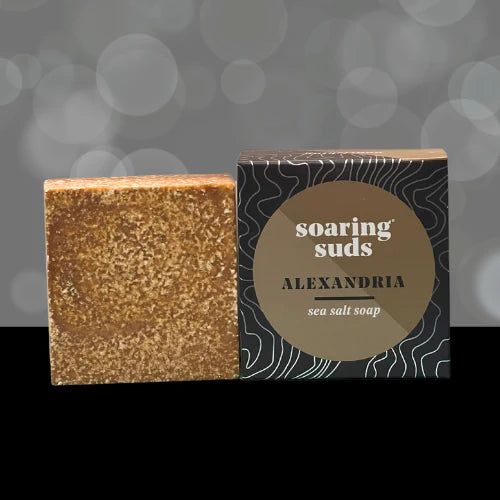 “Alexandria Sea Salt Spa Bar for glowing, clear skin”
“Luxury sea salt spa soap with turmeric and clay”
“Natural vegan spa bar for smoother skin”
