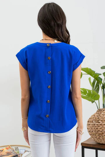 Floral Eyelet Lace Trim Back Button Top – Blu Pepper Romantic & Breezy 🌿