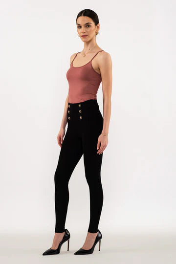Blu Pepper solid knit cami tank top with scoop neckline and adjustable straps in Dusty Mauve
Close-up view of strap adjuster and fabric texture
Flat lay of Blu Pepper cami in Deep Taupe