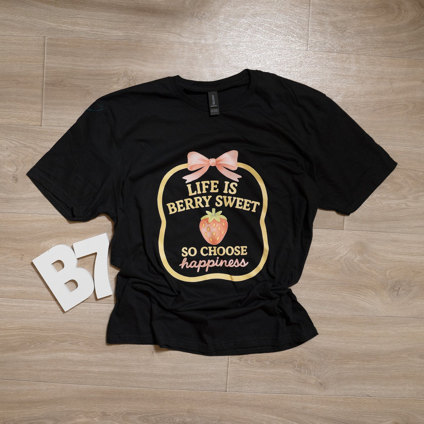Life Is Berry Sweet Graphic Tee β Cute Strawberry T-Shirt, Choose Happiness Positive Top