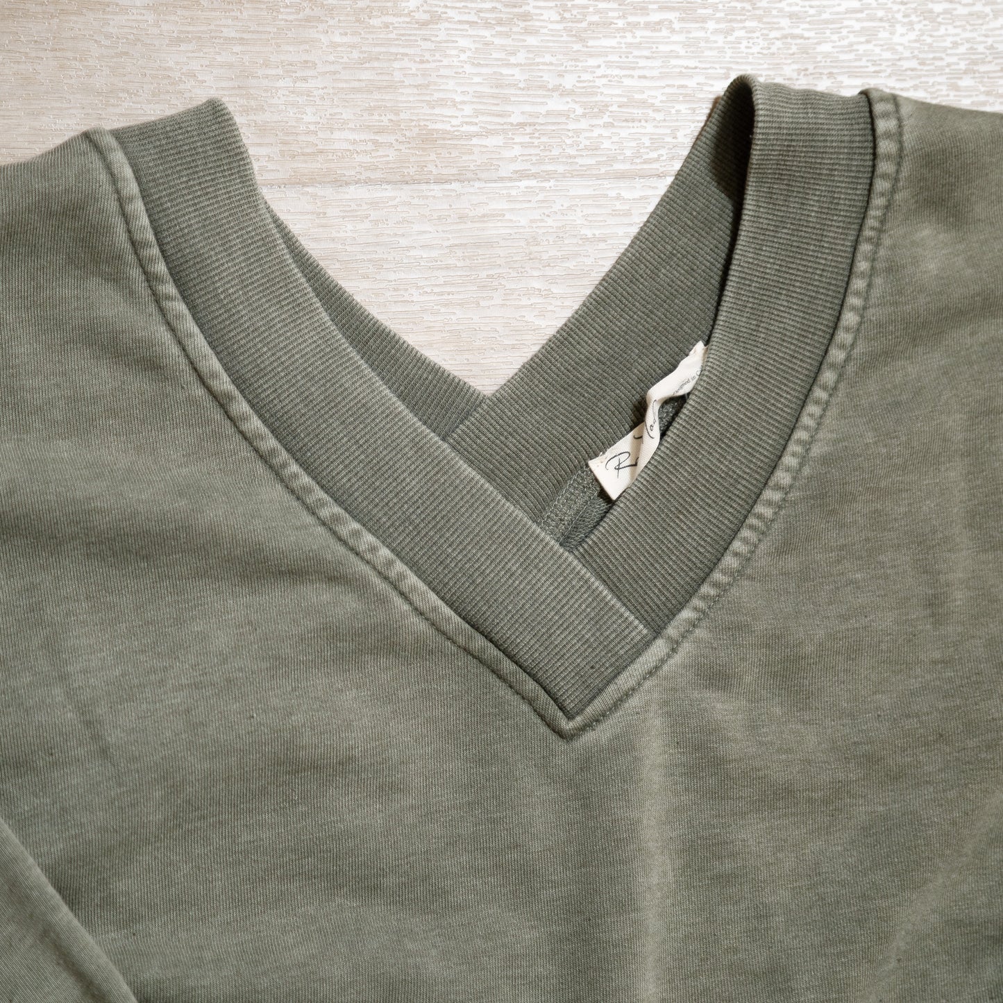 Plus Mineral-Washed French Terry V-Neck Pullover – Rae Mode