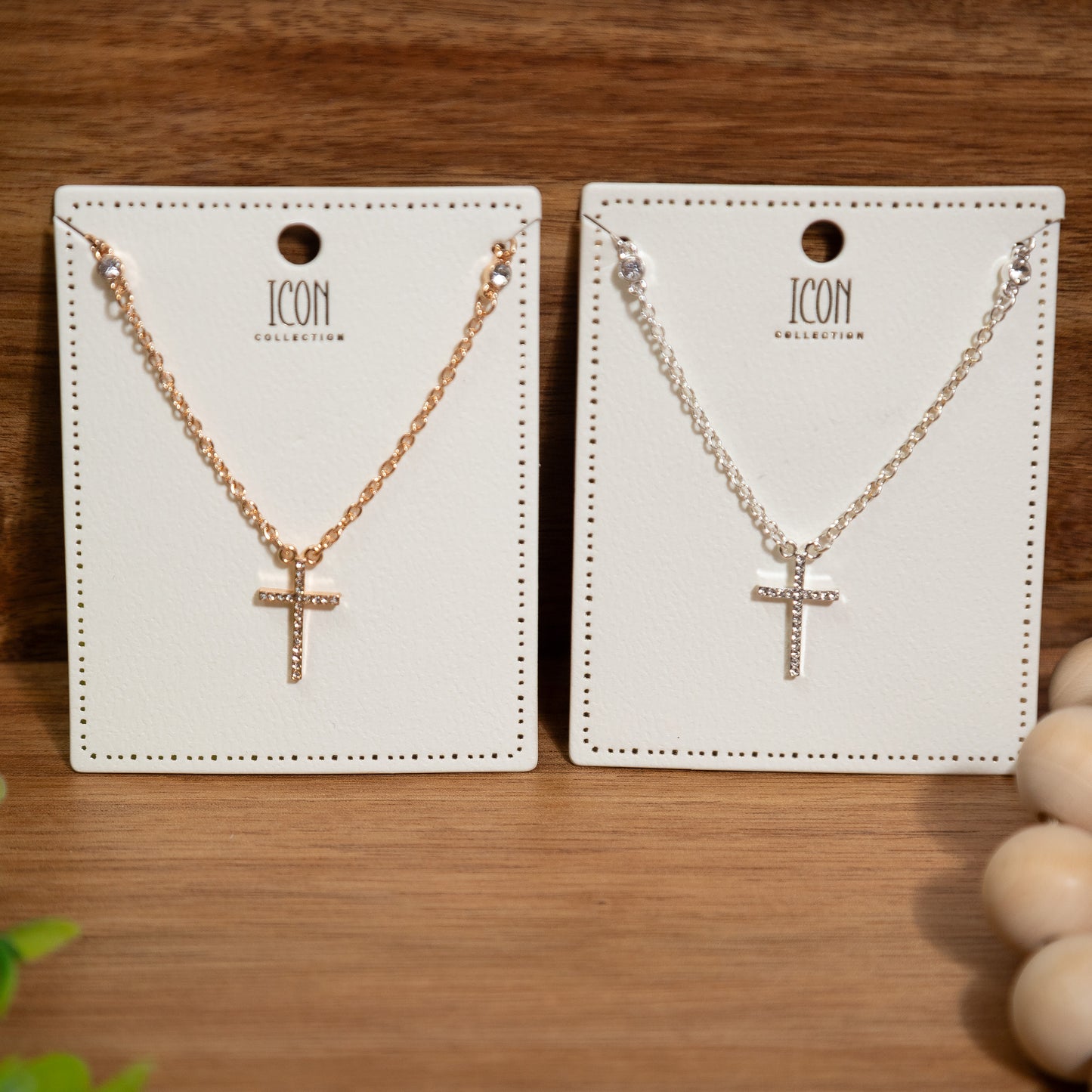 Dainty Cross Pendant Necklace – Silver or Gold