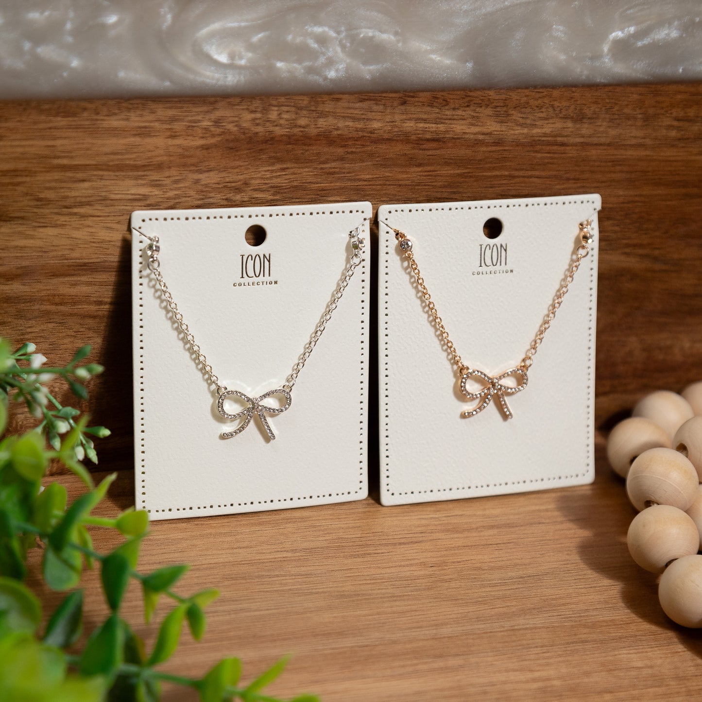 Dainty Bow Pendant Necklace – Silver or Gold