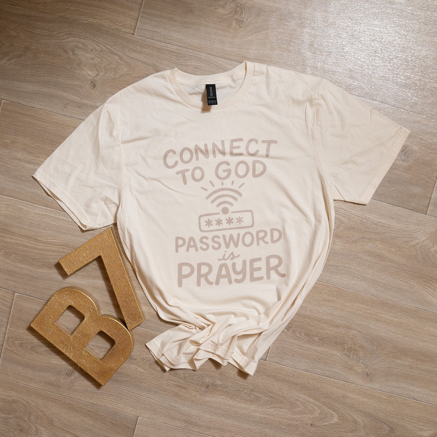 Connect to God Graphic Tee – Password is Prayer Christian Faith T-Shirt