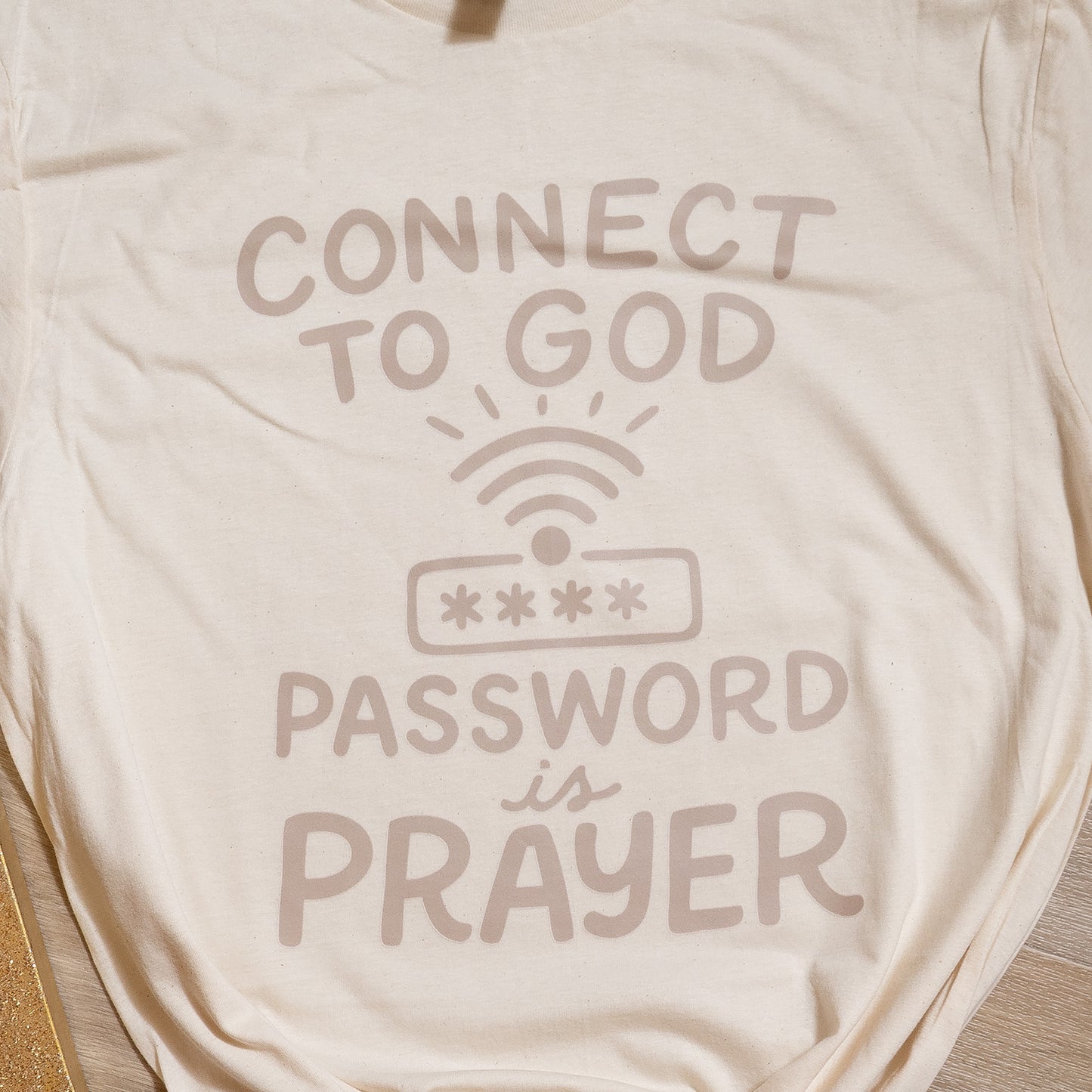 Connect to God Graphic Tee – Password is Prayer Christian Faith T-Shirt