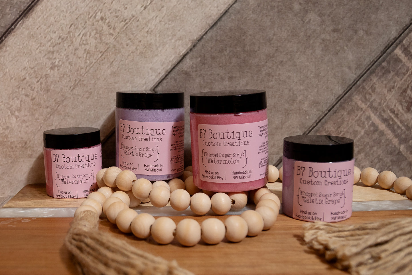 B7 Boutique Custom Creations Whipped Sugar Scrub - Hydrating Body Scrub