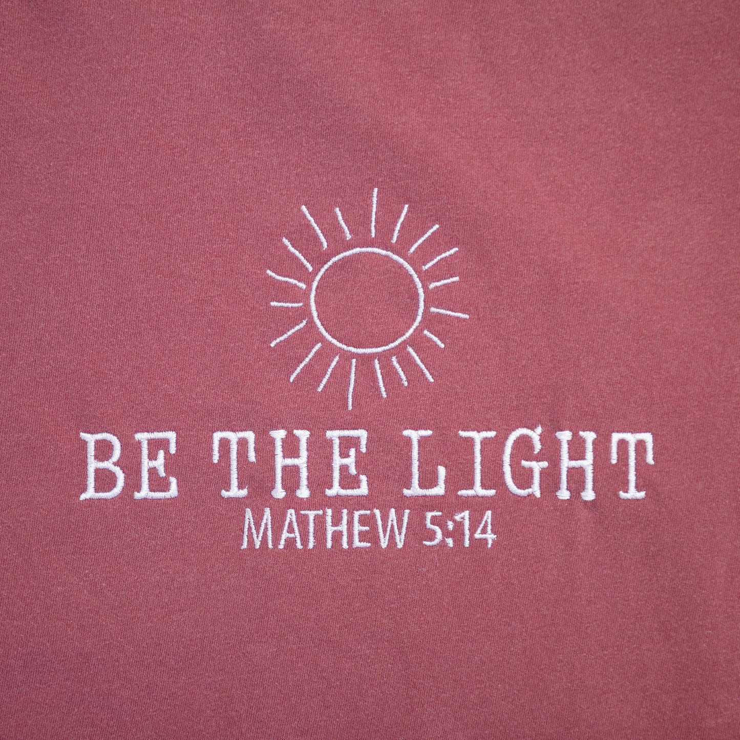 Be the Light Comfort Colors T-Shirt – Matthew 5:14 Christian Embroidered Tee