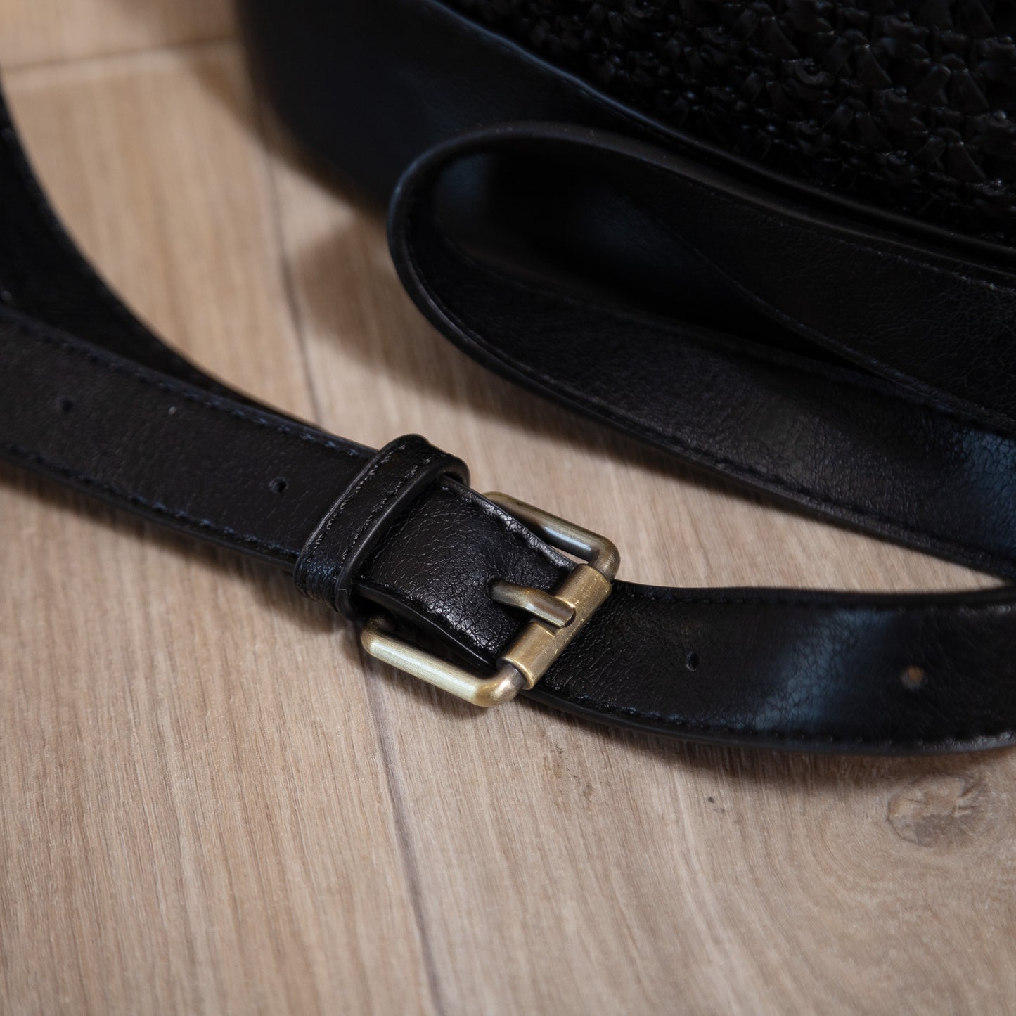 Black Havana Faux Cane Wood Handle Satchel Tote by Joy Susan