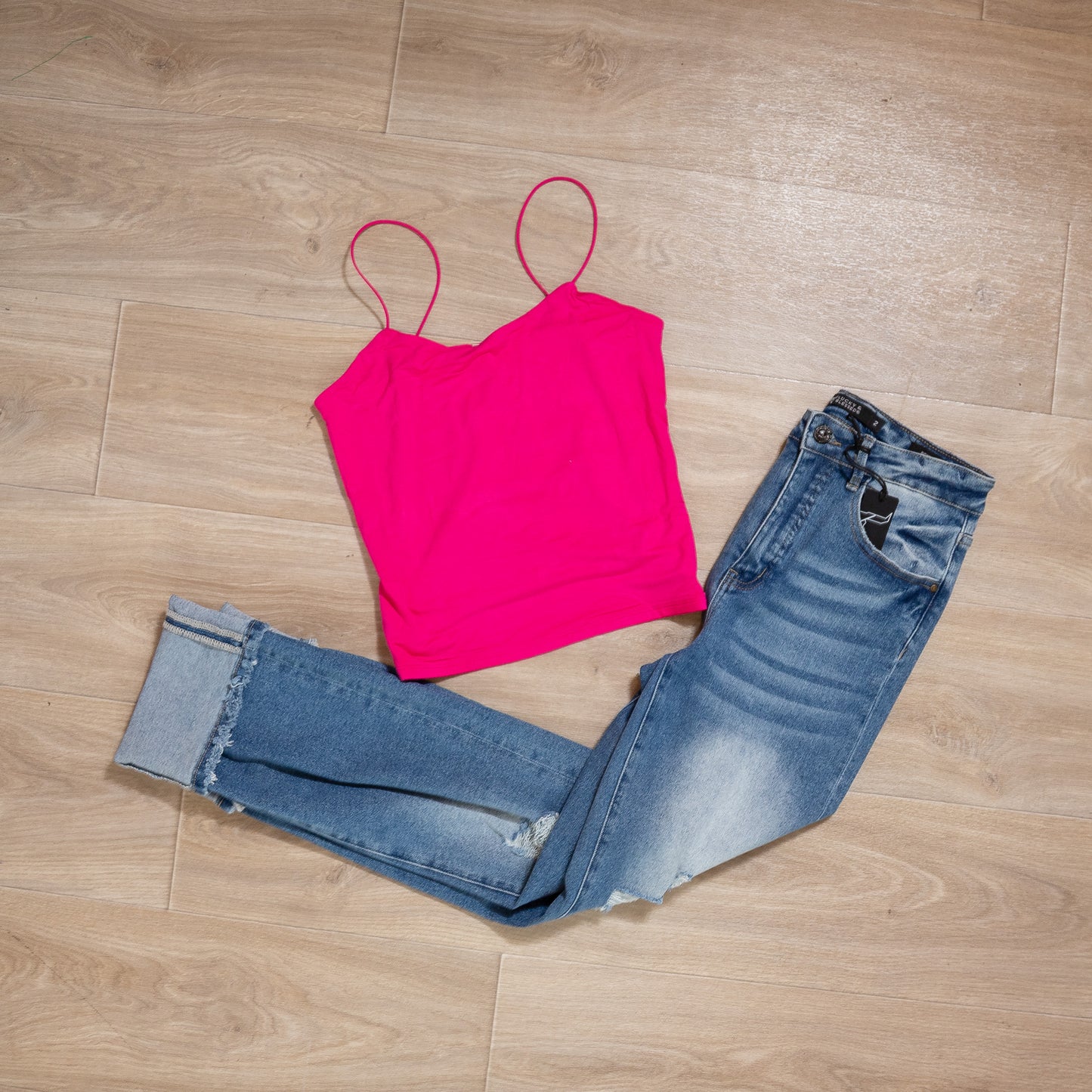 Double-Layered Spaghetti-Strap Cami – B7 Boutique Effortless Essential
