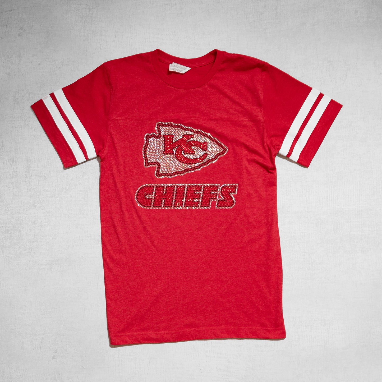 Sparkle Game Day Kansas City Chiefs Tee – Crewneck & V-Neck Styles