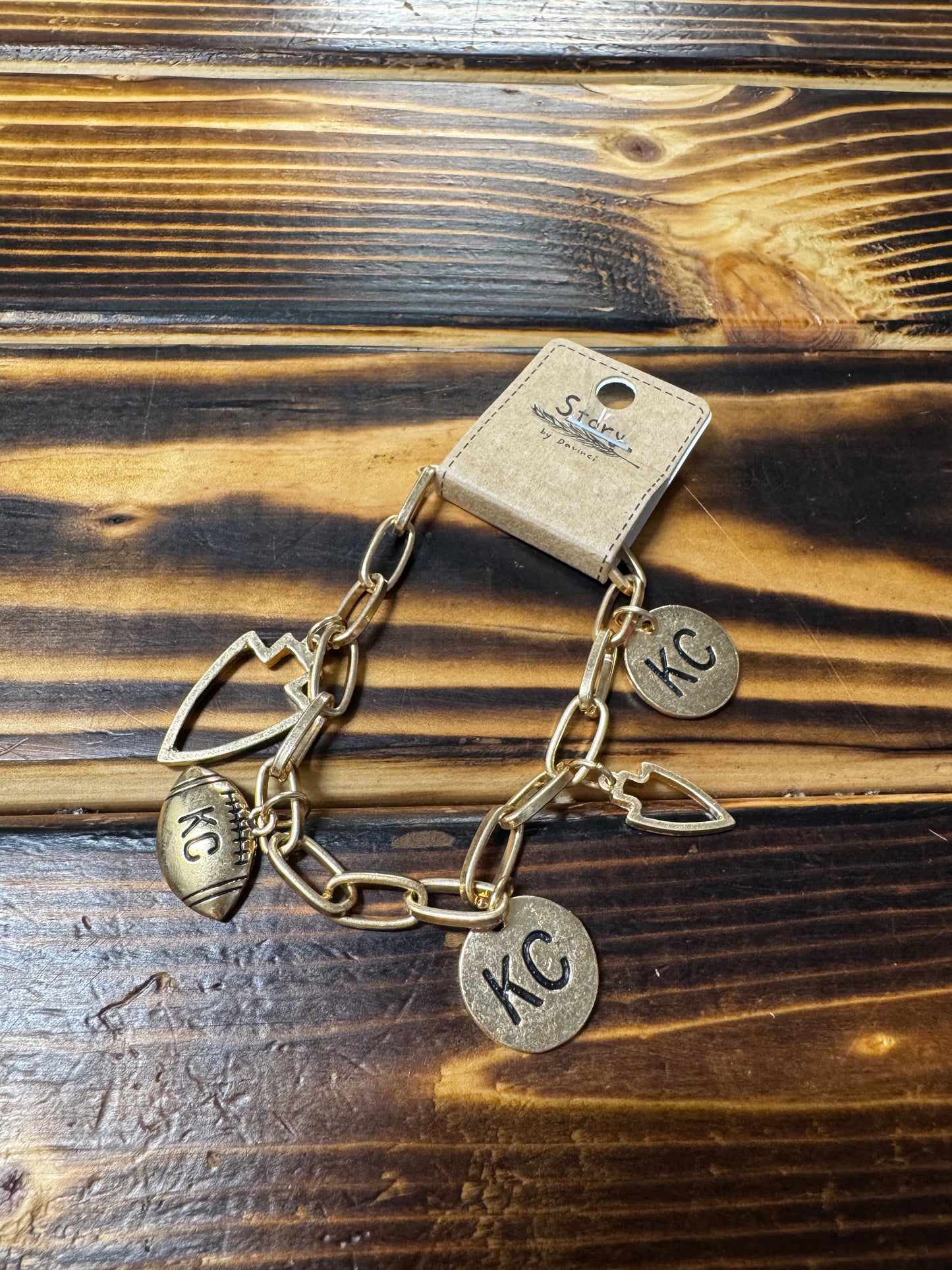 Very Charmy KC Football Bracelet-Hypoallergenic