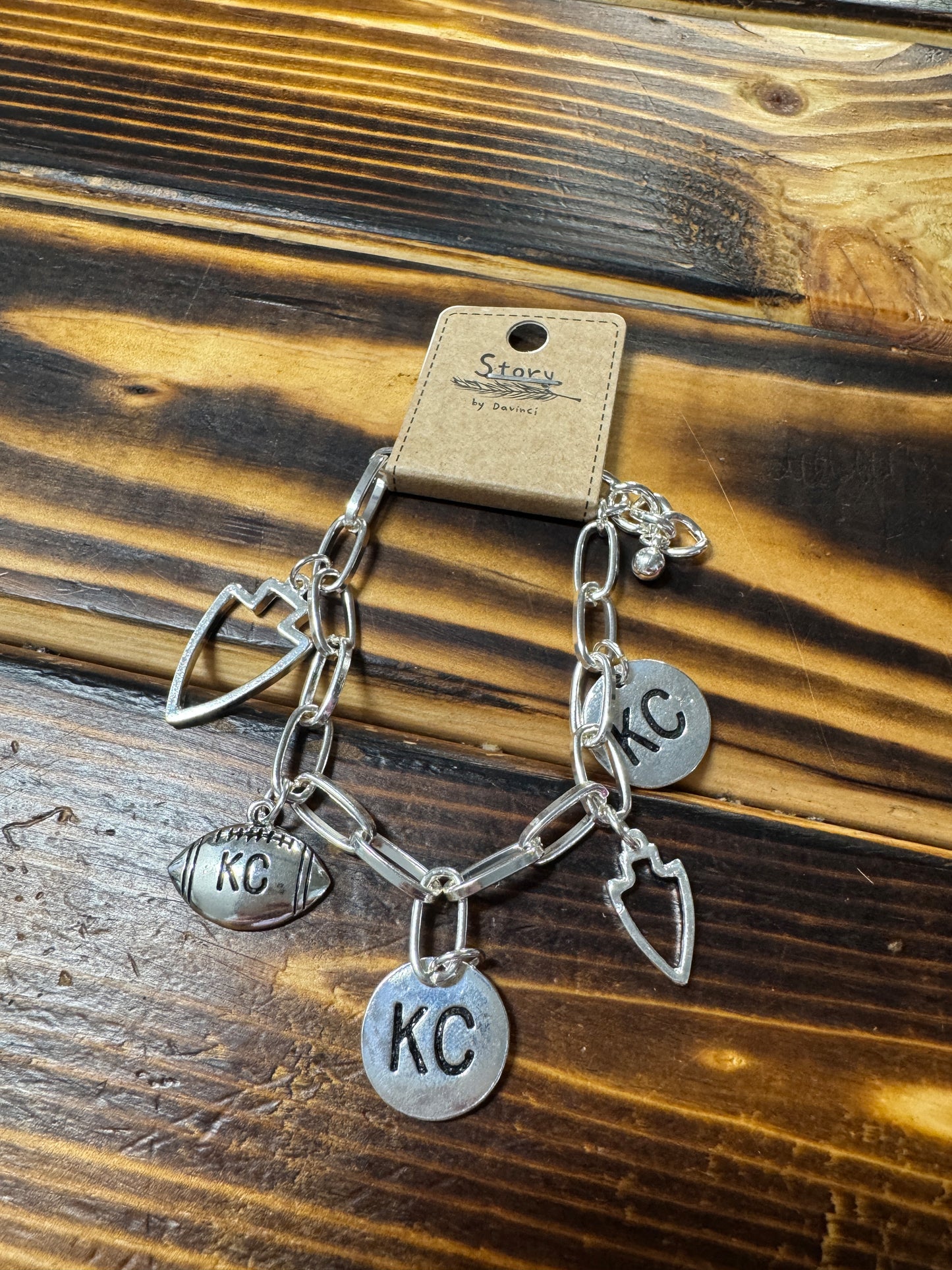 Very Charmy KC Football Bracelet-Hypoallergenic