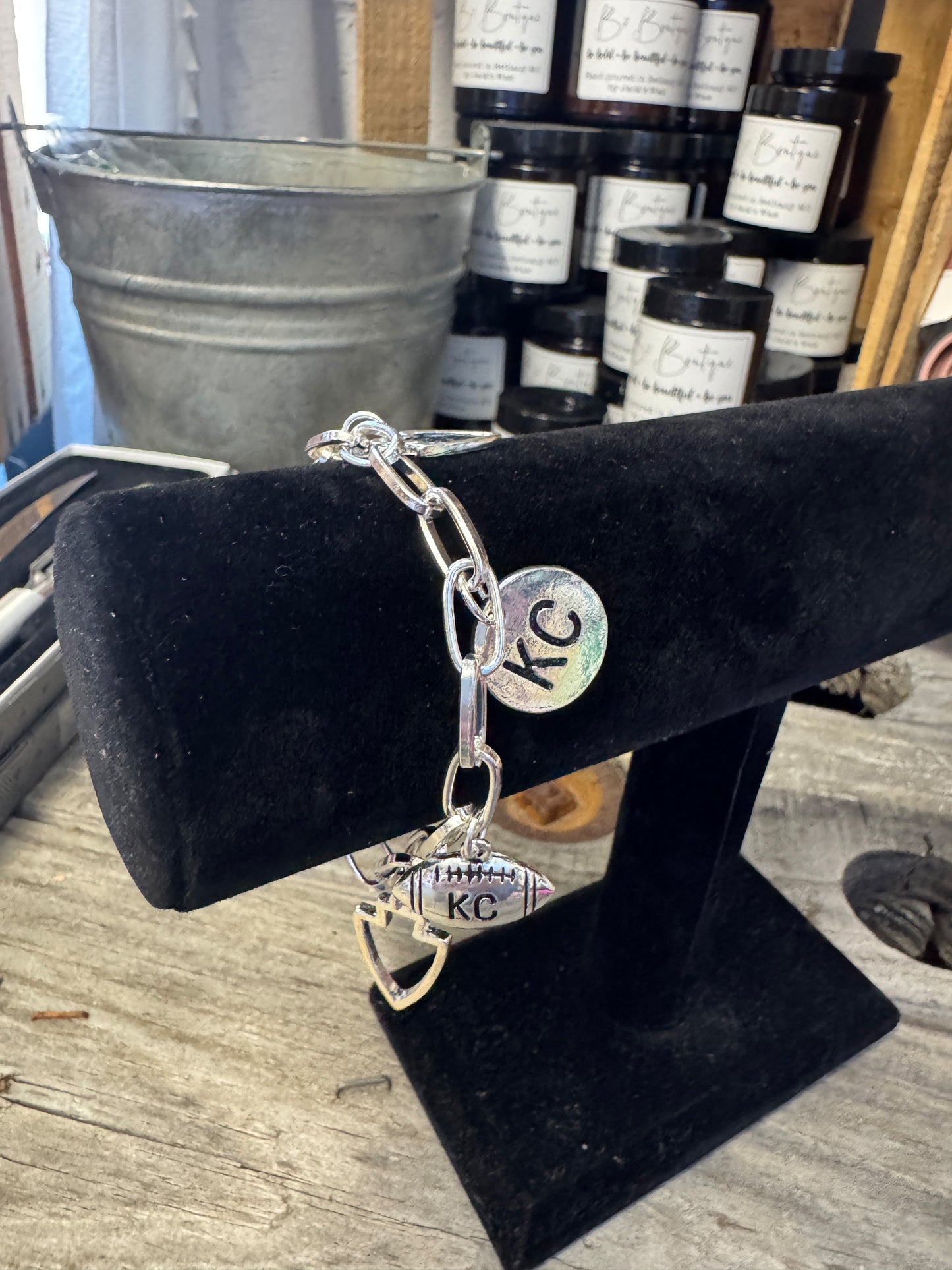 Very Charmy KC Football Bracelet-Hypoallergenic