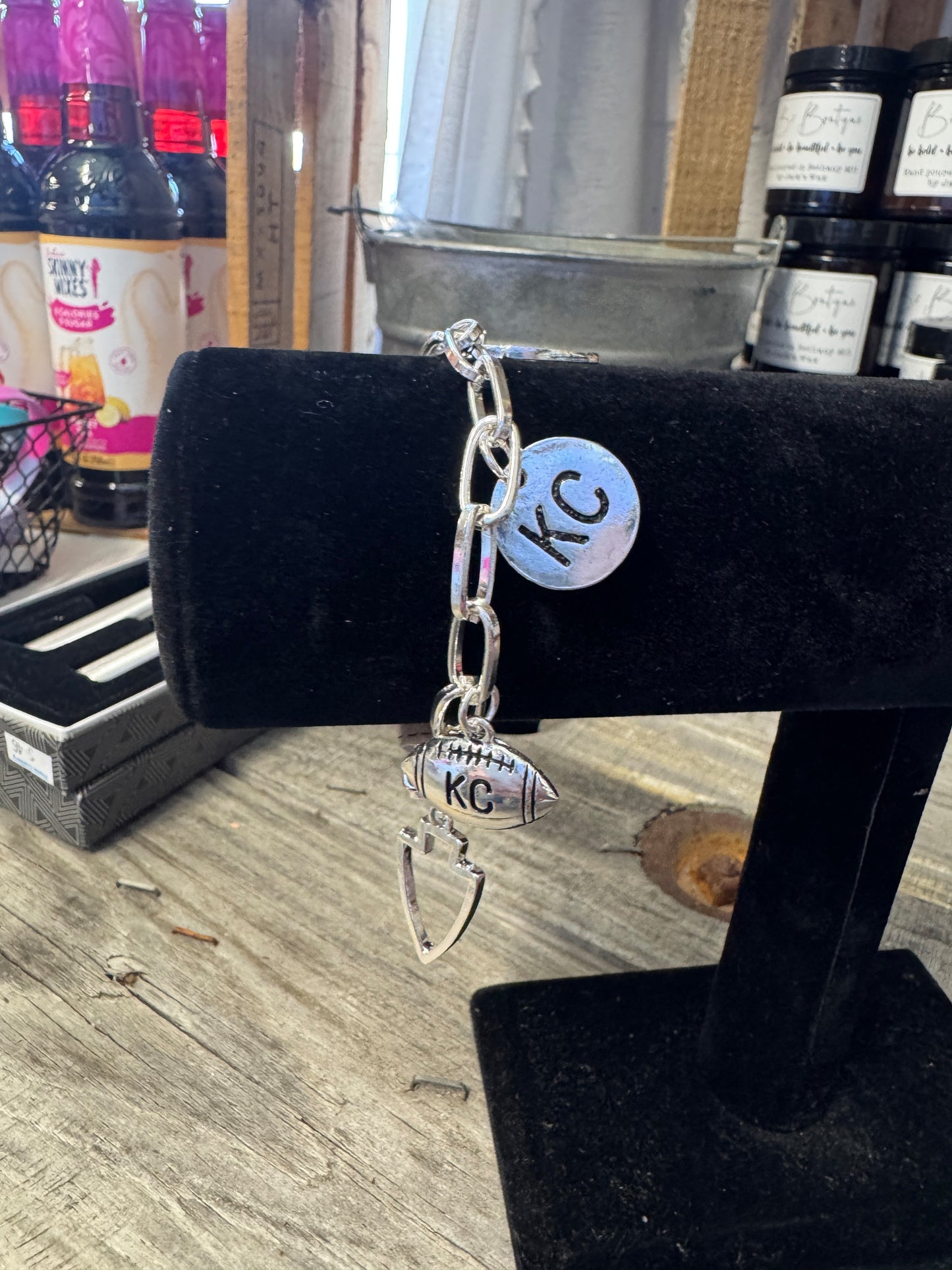 Very Charmy KC Football Bracelet-Hypoallergenic