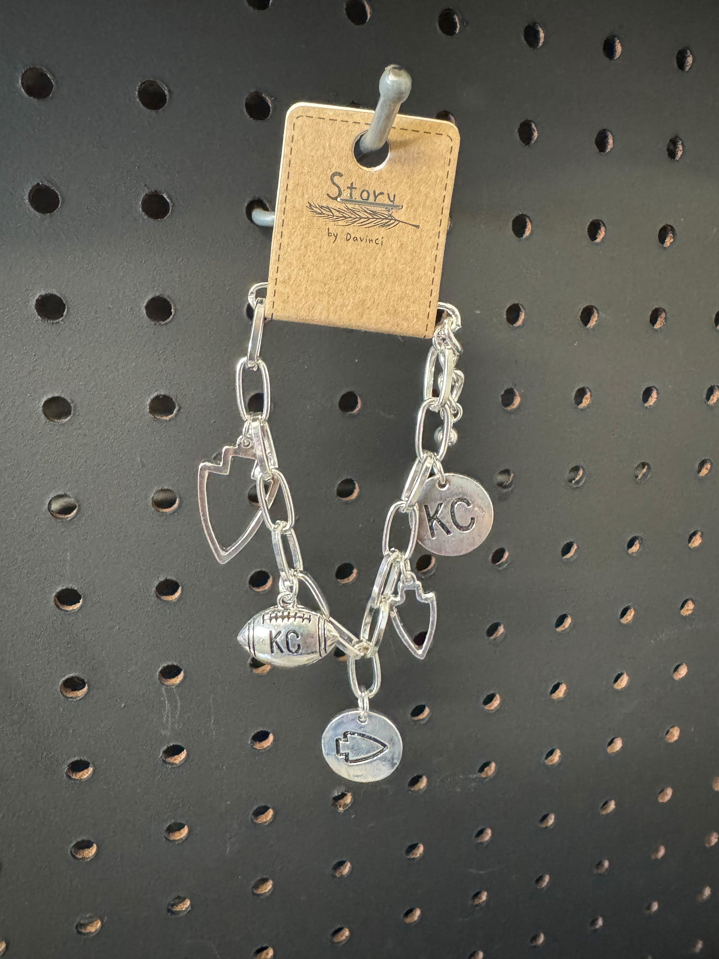 Very Charmy KC Football Bracelet-Hypoallergenic